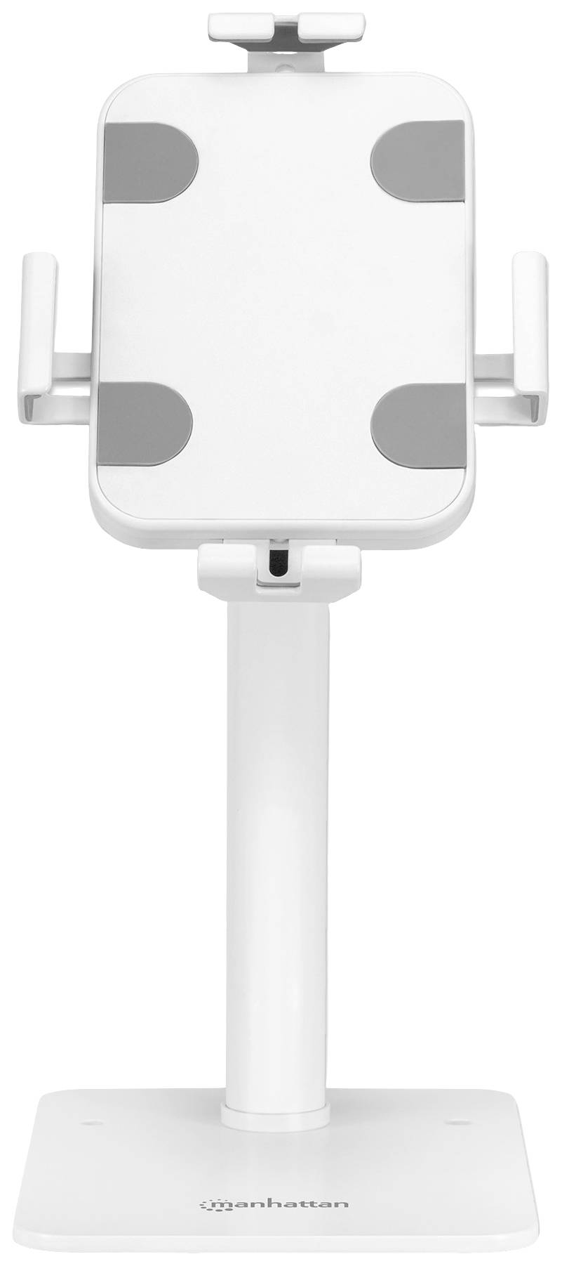 Tablet-Halterung aus Kunststoff, stehende Position. Geeignet zum Fixieren eines Tablets in einem aufrechten Winkel für freihändige Nutzung.