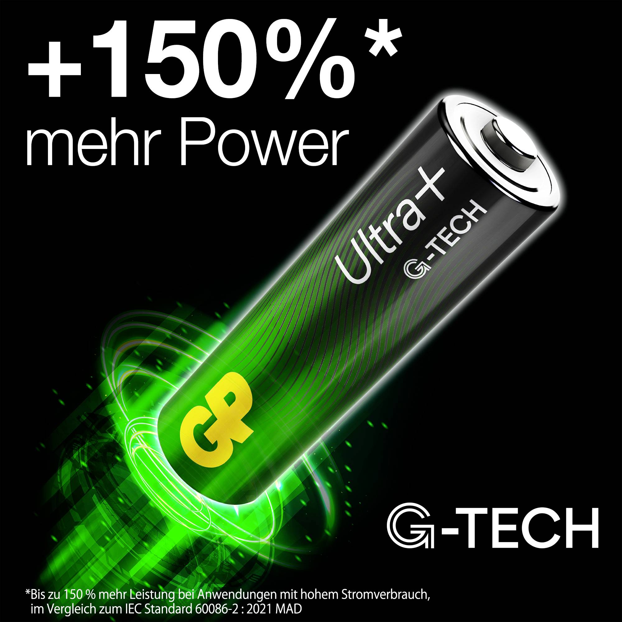 GP Ultra Micro (AAA)-Batterie Alkali-Mangan 1.5V 4St.