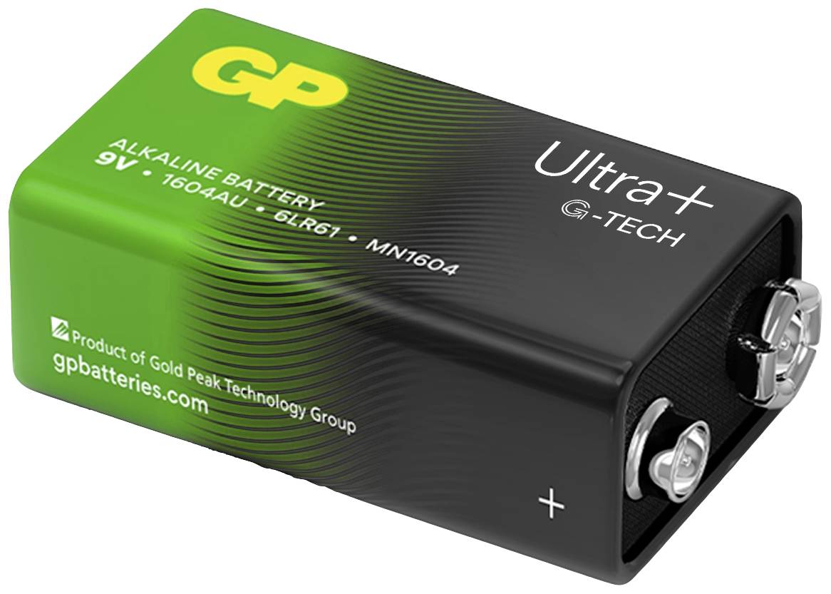 GP Ultra Plus 9V Block-Batterie Alkali-Mangan 9V 1St.