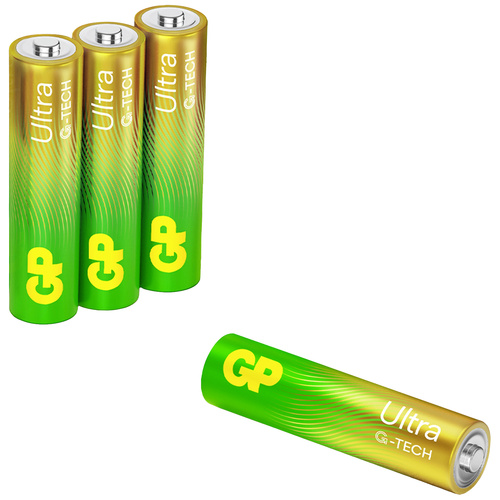 GP Batteries Ultra Micro (AAA)-Batterie Alkali-Mangan 1.5V 4St.