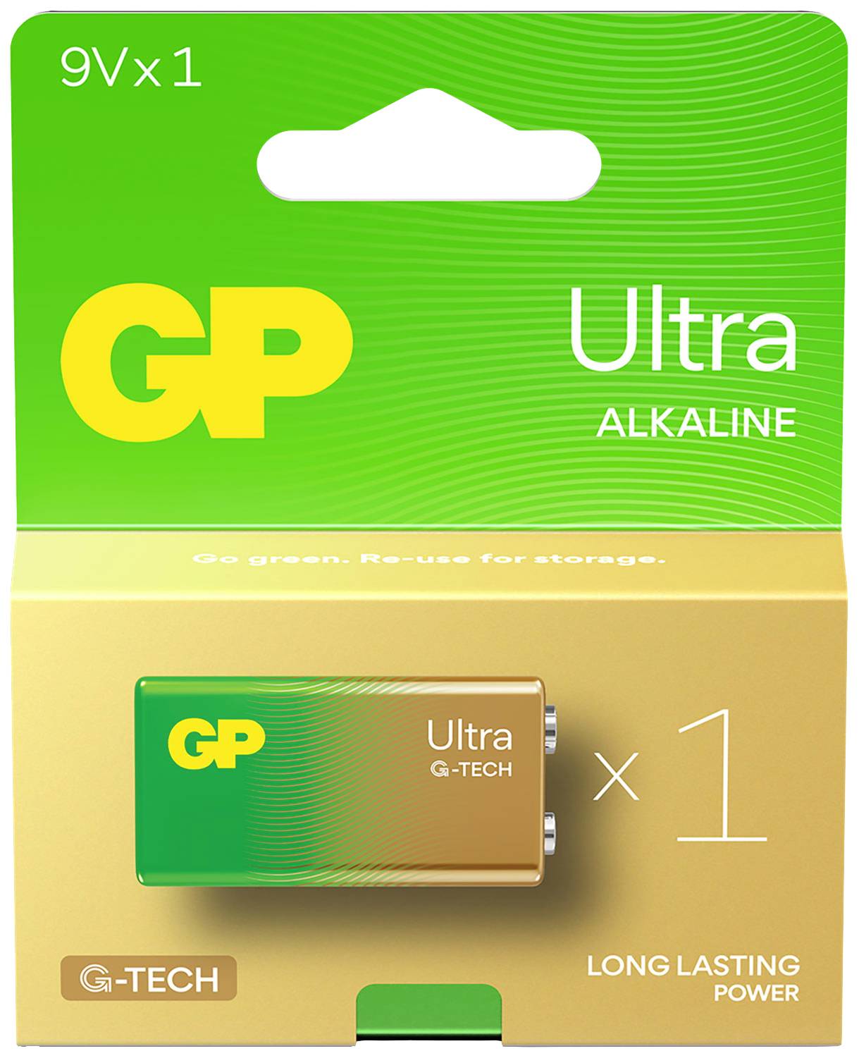 GP Ultra 9V Block-Batterie Alkali-Mangan 9V 1St.