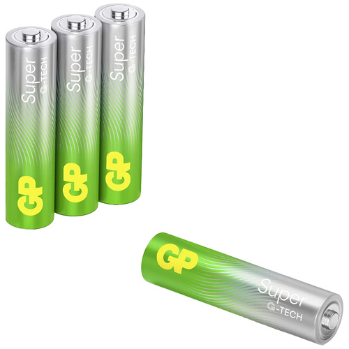 GP Batteries Super Micro (AAA)-Batterie Alkali-Mangan 1.5 V 4 St.