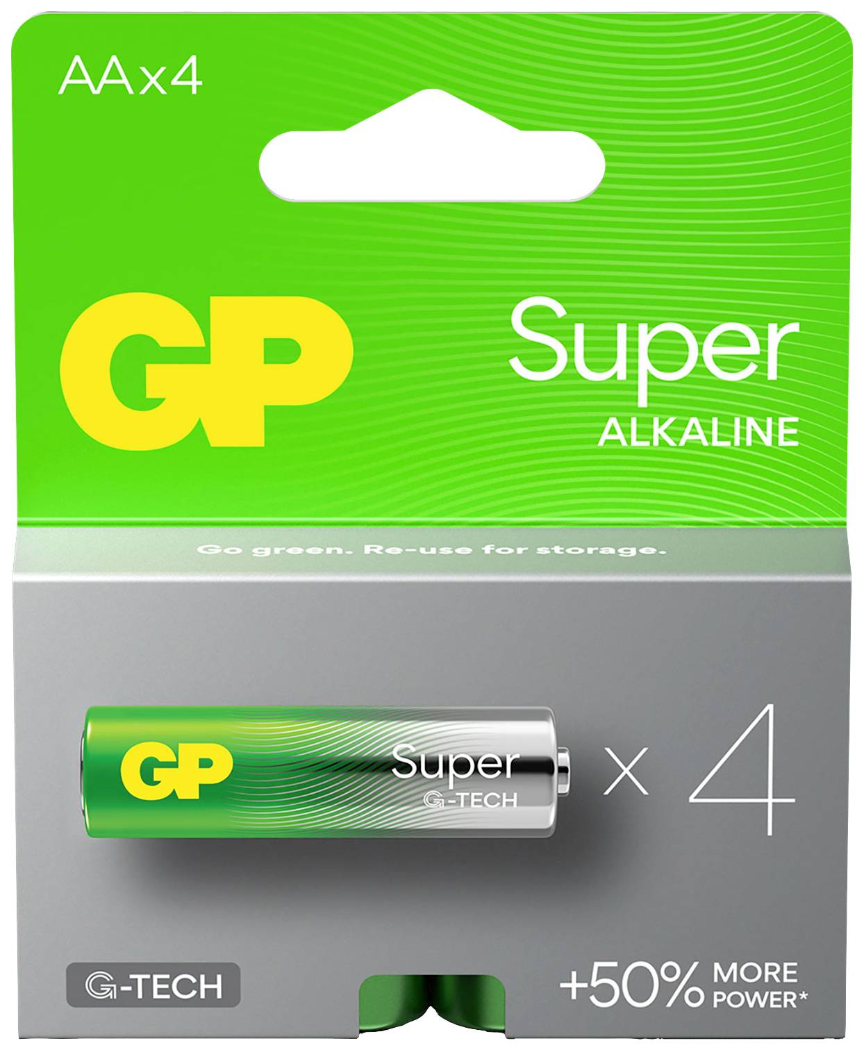 GP Super Mignon (AA)-Batterie Alkali-Mangan 1.5V 4St.