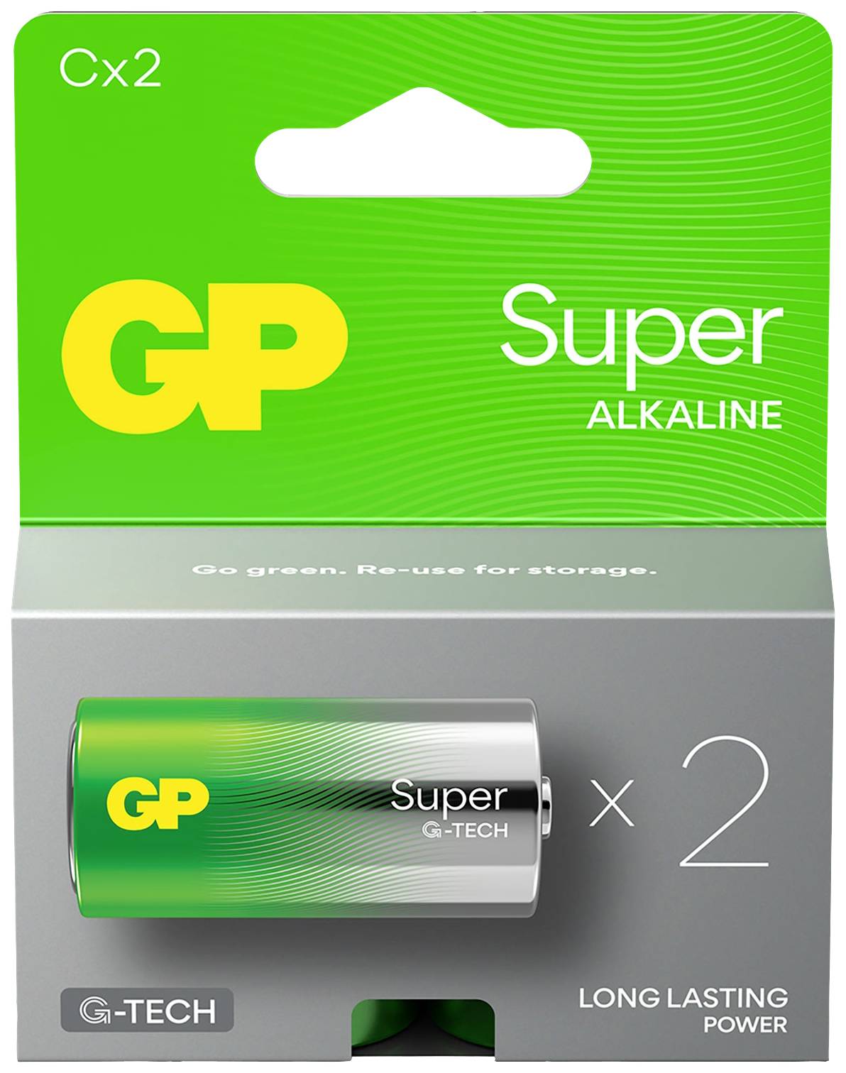 GP Super Baby (C)-Batterie Alkali-Mangan 1.5 V 2 St.