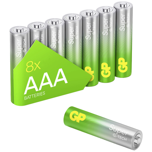 GP Batteries Super Micro (AAA)-Batterie Alkali-Mangan 1.5 V 8 St.