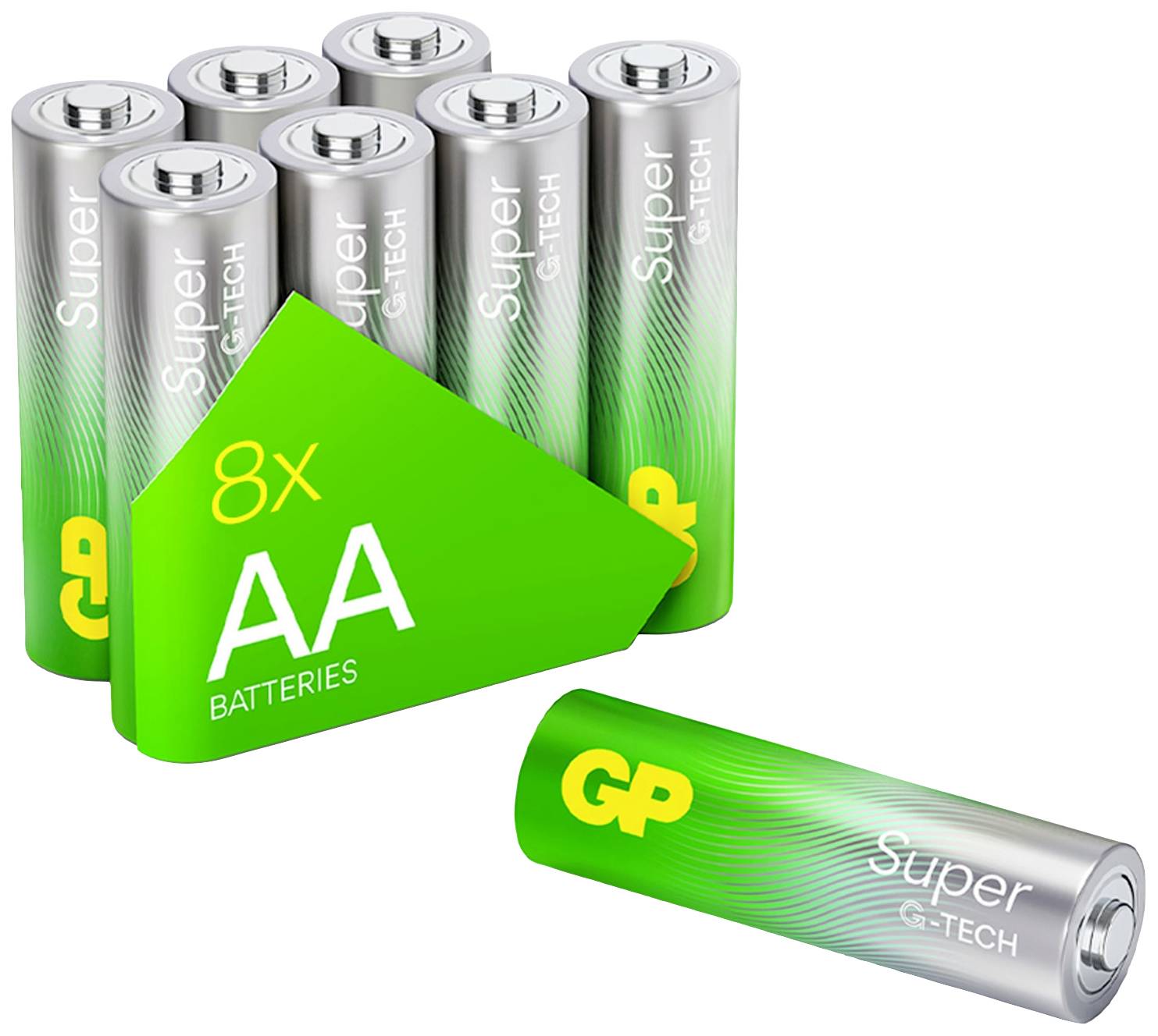 GP Super Mignon (AA)-Batterie Alkali-Mangan 1.5V 8St.