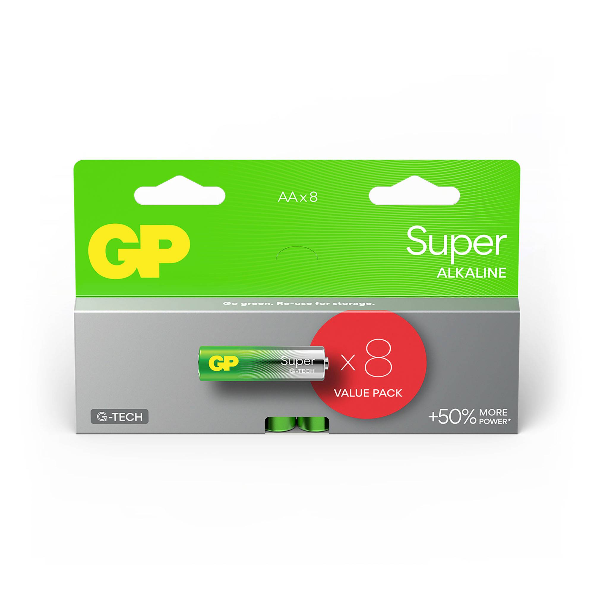 GP Super Mignon (AA)-Batterie Alkali-Mangan 1.5V 8St.