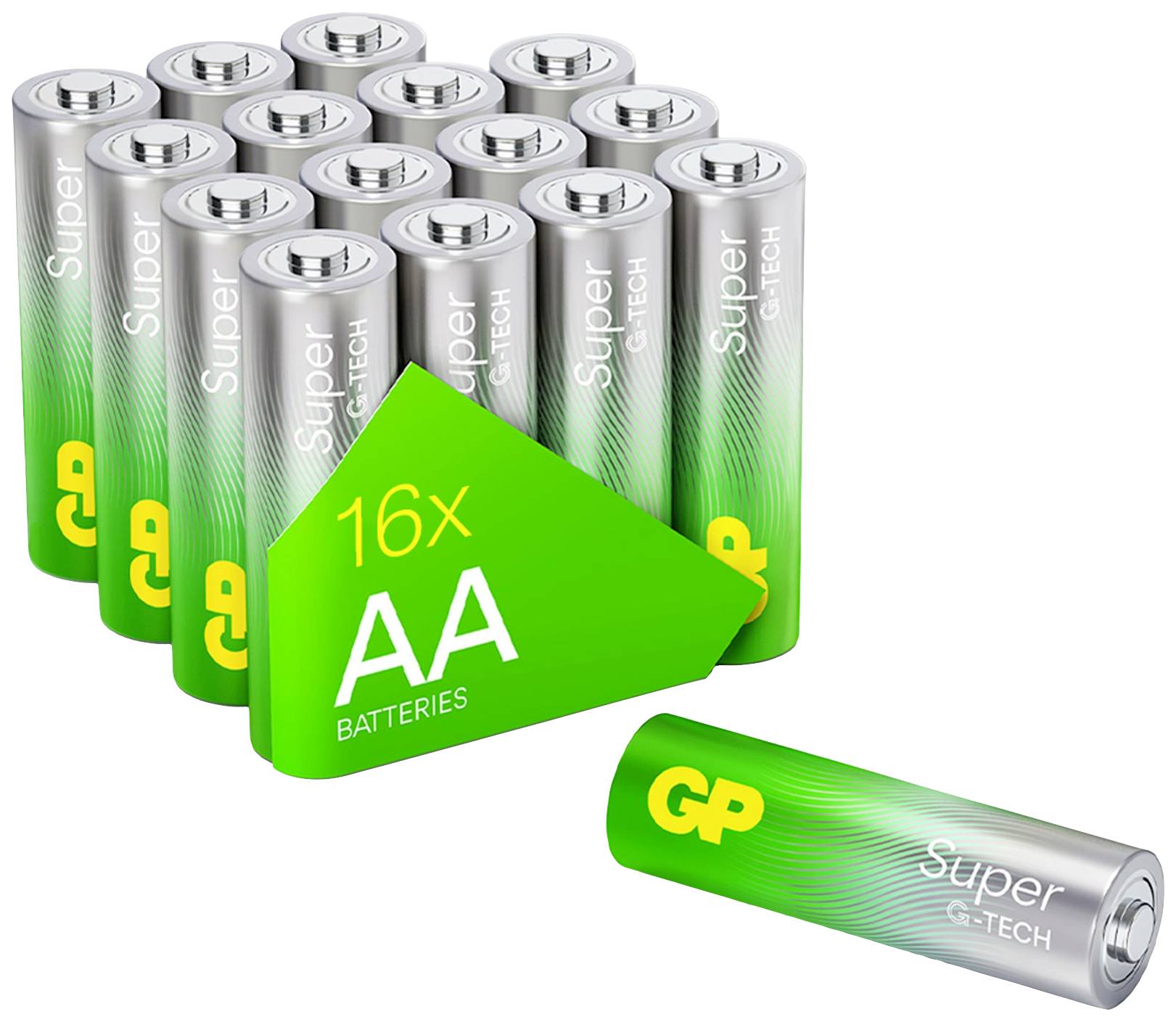 GP Super Mignon (AA)-Batterie Alkali-Mangan 1.5V 16St.