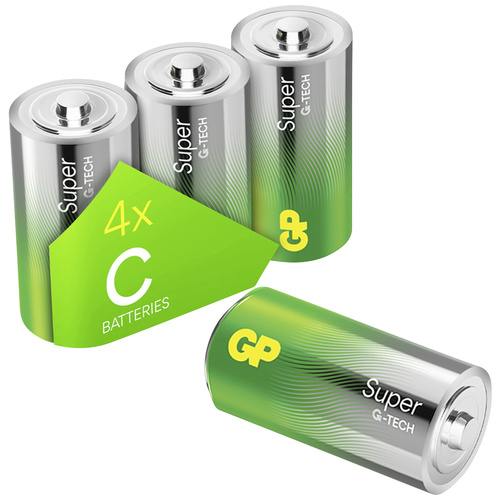 GP Batteries Super Baby (C)-Batterie Alkali-Mangan 1.5 V 4 St.