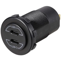 VOLTCRAFT USB-C®-Doppelsteckdose 9V-30V-60W Belastbarkeit Strom max.=3A 12 - 24 V/DC VOLTCRAFT USB-C®-Doppelsteckdose 9V-30V-60W Belastbarkeit Strom max.=3A 12 - 24 V/DC