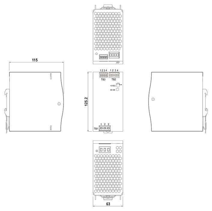 MEAN WELL DRC-180A Hutschienen-Netzteil (DIN-Rail) 9A 179.4W Anzahl Ausgänge:2 x Inhalt 1St.