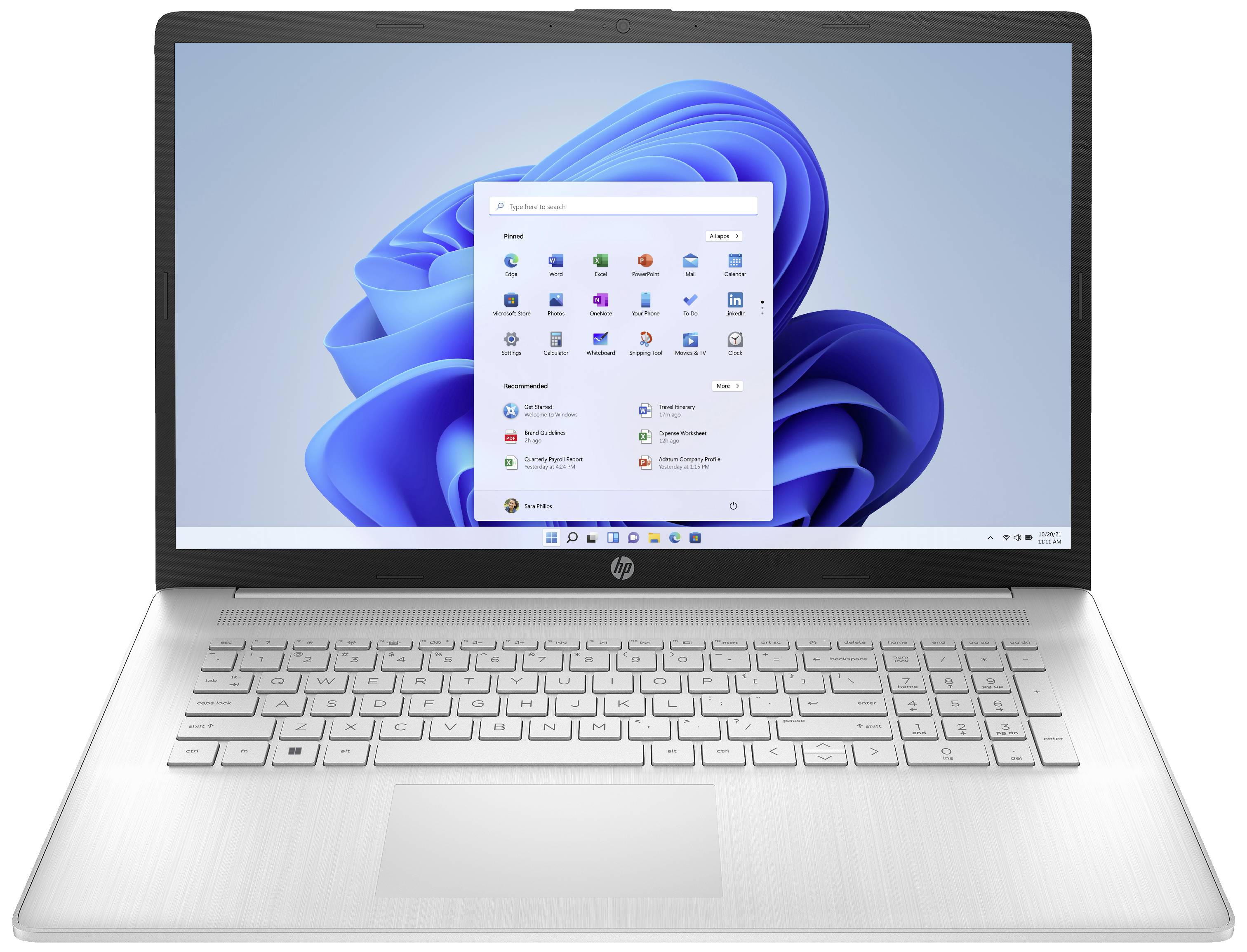 HP Notebook 17-cp2554ng 43.9 cm (17.3 Zoll) Full HD AMD Ryzen 5 7520U 8 GB RAM 512 GB SSD Deutsch, QWERTZ Radeon Graphics Silber 827V7EA