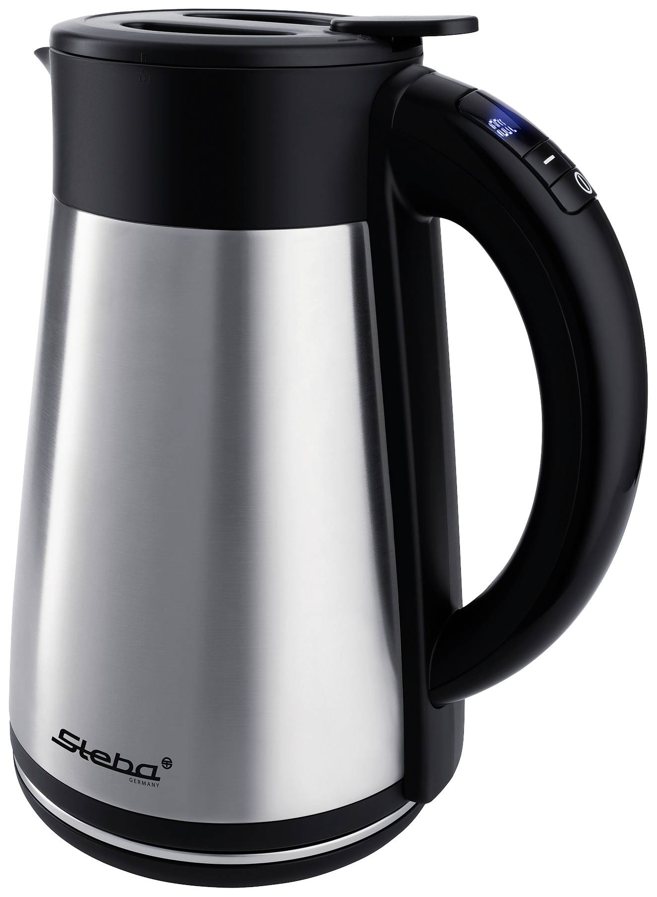 Steba WK 31 THERMO Wasserkocher schnurlos, Kontrollleuchte Silber, Schwarz Fassungsvermögen: 1.5 l