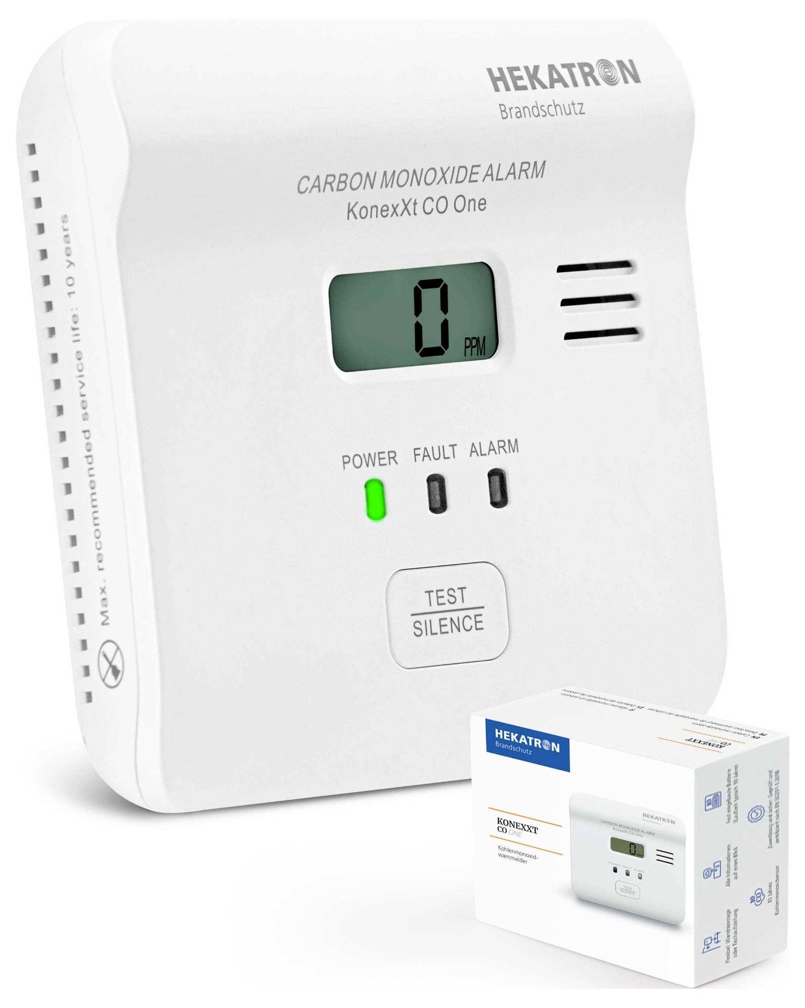 Hekatron KonexXt CO One Kohlenmonoxid-Melder inkl. 10 Jahres-Batterie batteriebetrieben detektiert Kohlenmonoxid