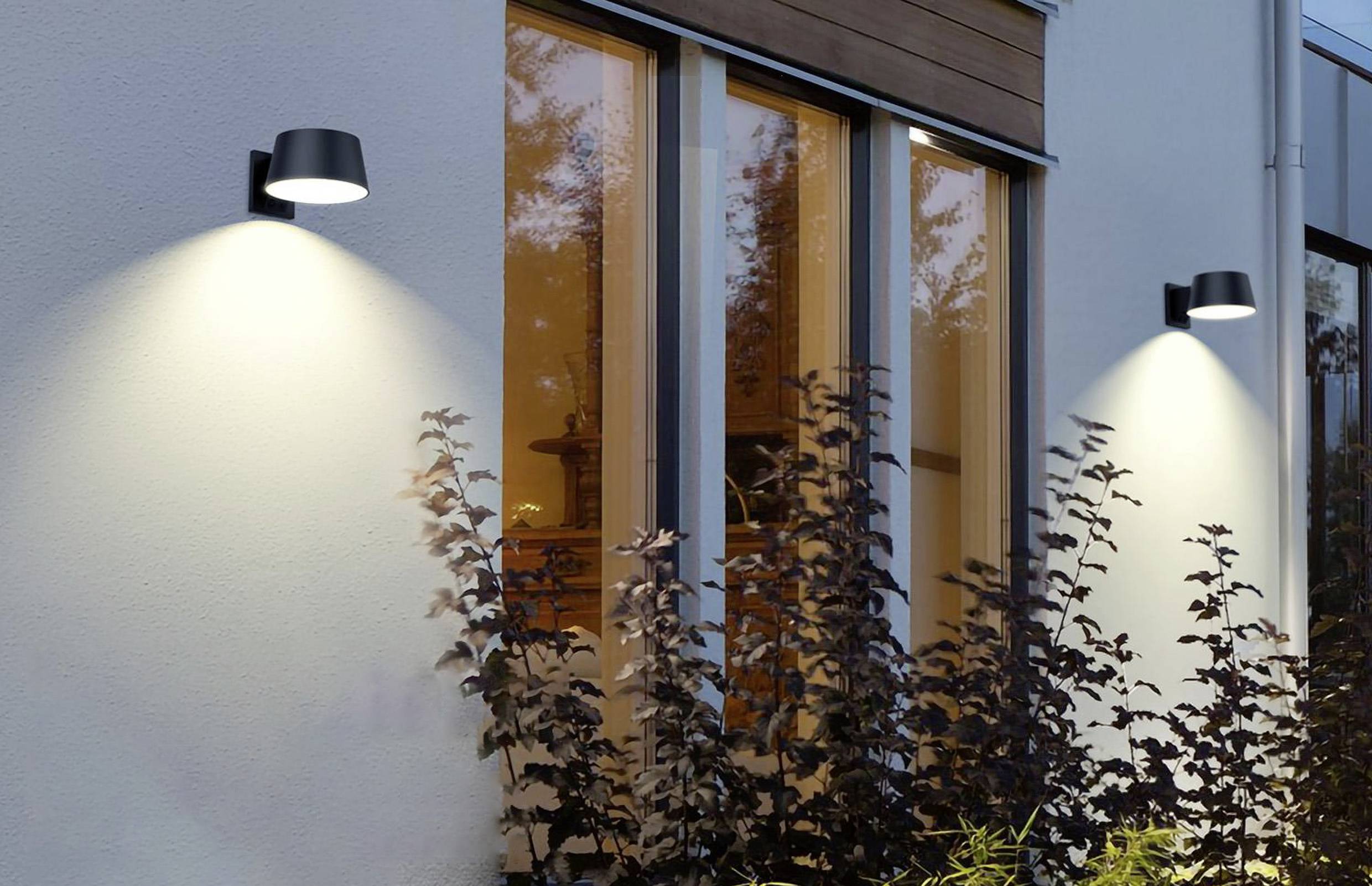 Sygonix SY-5801972 Solar-Außenwandleuchte mit Bewegungsmelder LED LED fest eingebaut 10W Anthrazit-Grau