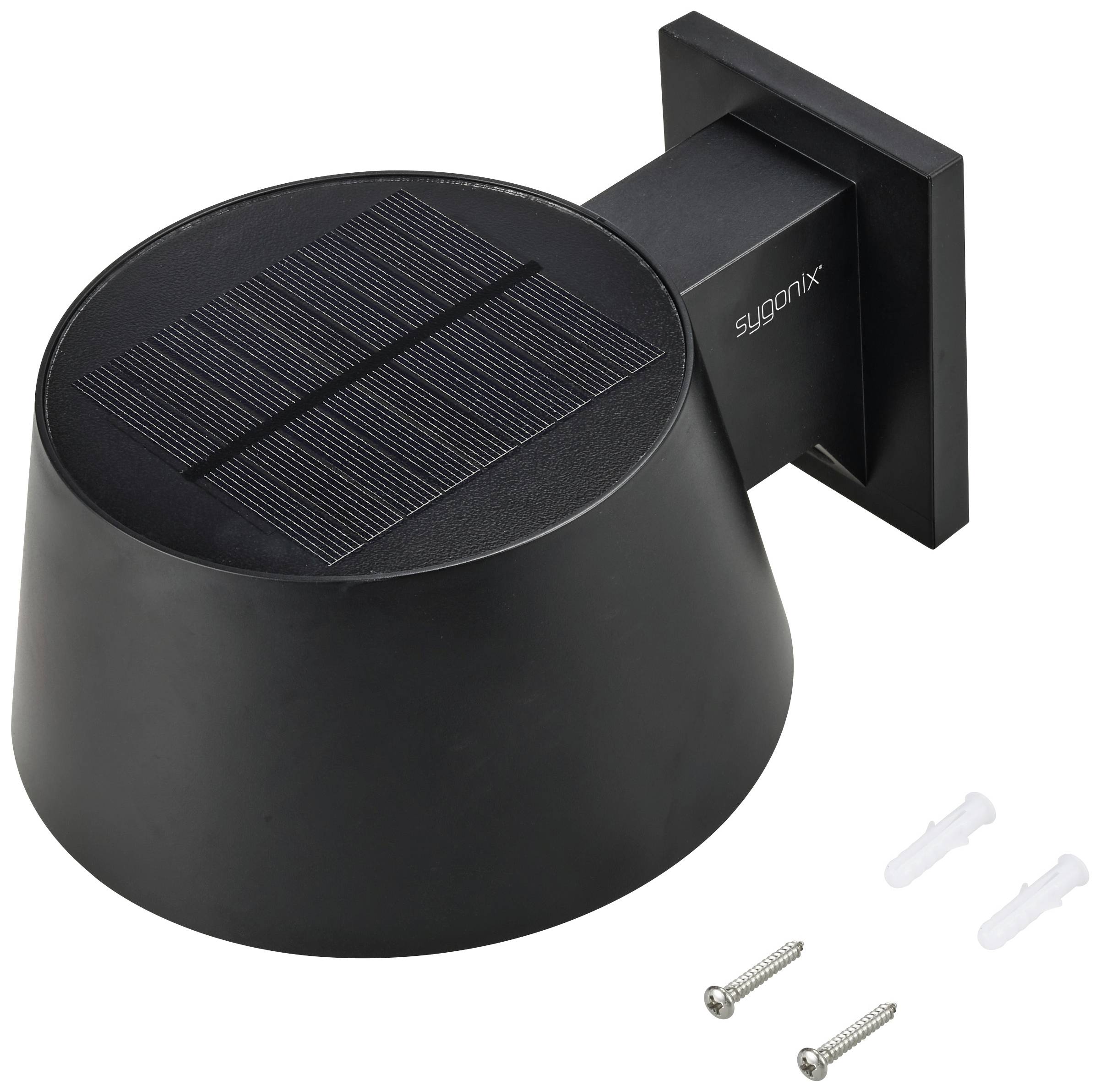 Sygonix SY-5801972 Solar-Außenwandleuchte mit Bewegungsmelder LED LED fest eingebaut 10W Anthrazit-Grau