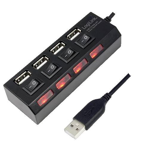 LogiLink UA0128 USB-Hub 4 Port USB-A USB 2.0 480 MBit/s UA0128