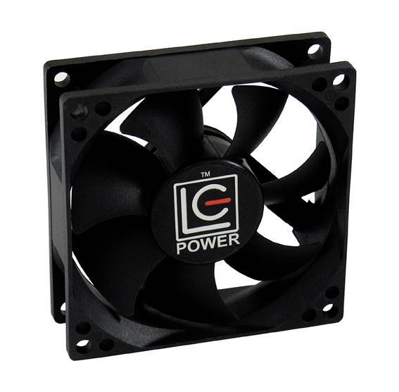 LC Power LC-CF-80 PC-Gehäuse-Lüfter Schwarz (B x H x T) 80 x 80 x 25 mm
