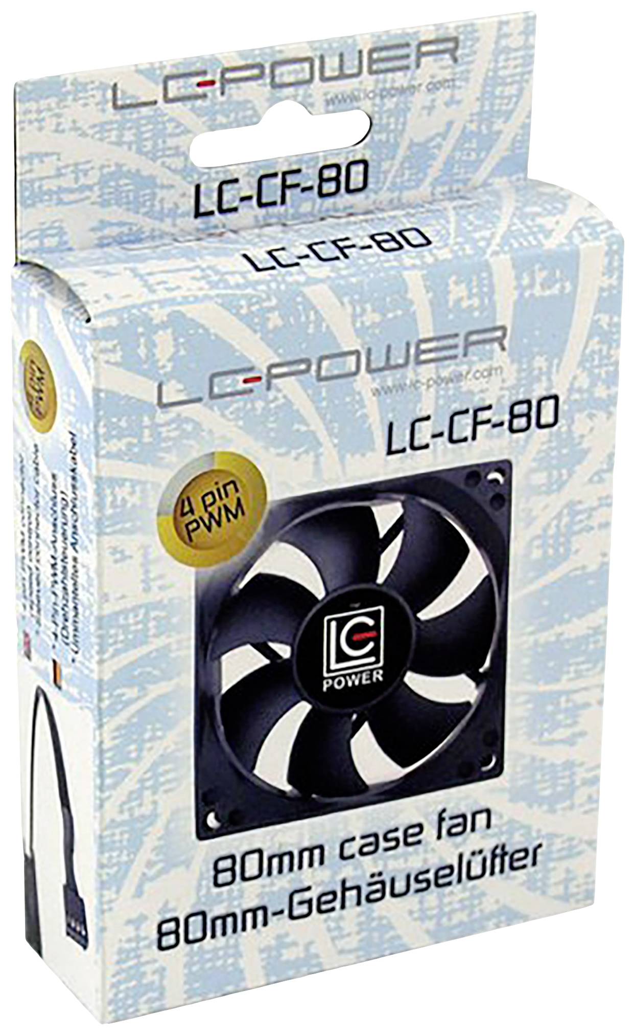 LC Power LC-CF-80 PC-Gehäuse-Lüfter Schwarz (B x H x T) 80 x 80 x 25mm