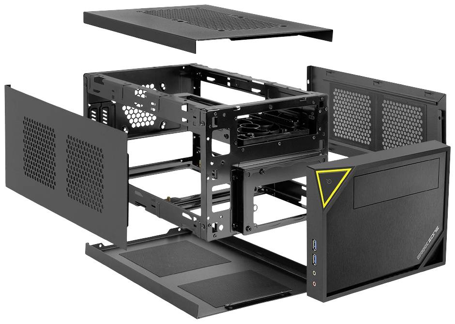 Sharkoon SHARK ZONE C10 PC-Gehäuse Schwarz, Gelb