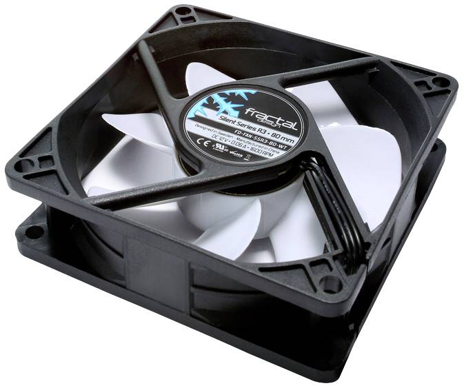 Fractal Design Silent Series R3 80 mm PC-Gehäuse-Lüfter Schwarz, Weiß (B x H x T) 80 x 25 x 80 mm