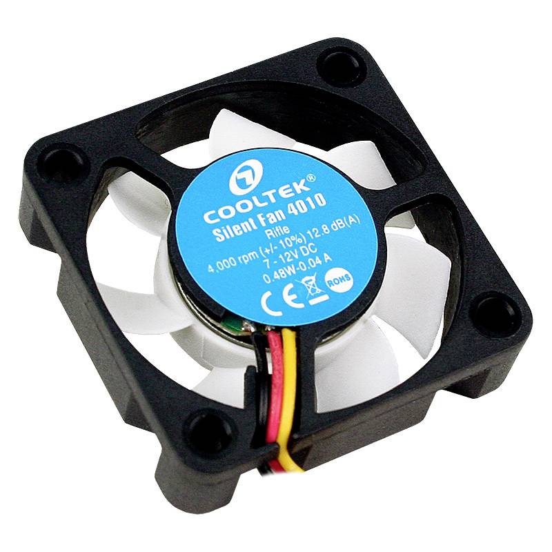 Cooltek Silent Fan 4010 PC-Gehäuse-Lüfter Schwarz, Weiß (B x H x T) 40 x 10 x 40mm