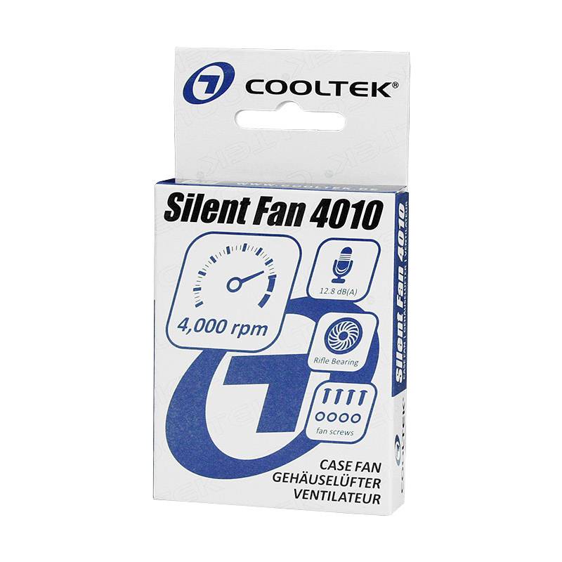 Cooltek Silent Fan 4010 PC-Gehäuse-Lüfter Schwarz, Weiß (B x H x T) 40 x 10 x 40mm