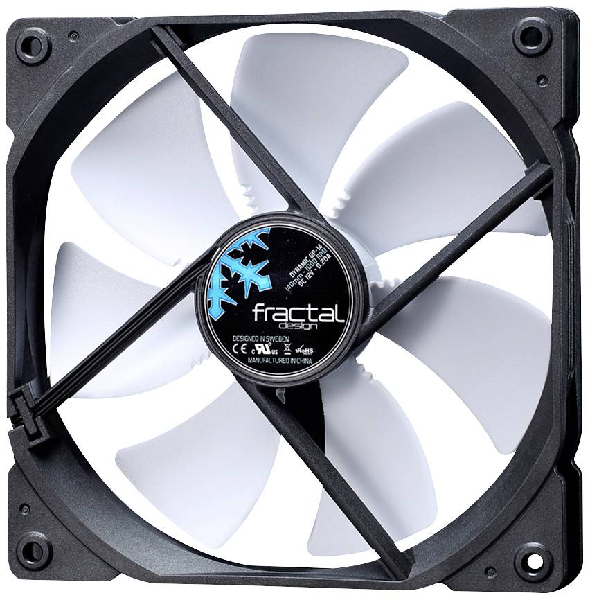 Fractal Design Dynamic X2 PC-Gehäuse-Lüfter Schwarz, Weiß (B x H x T) 140 x 25 x 140 mm