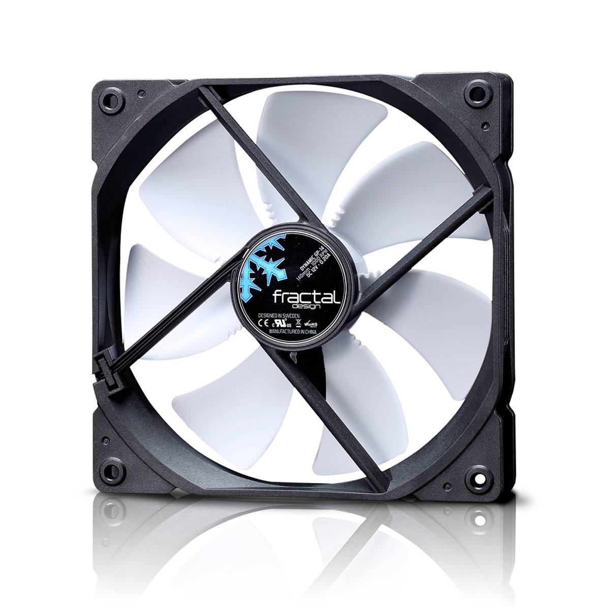 Fractal Design Dynamic X2 PC-Gehäuse-Lüfter Schwarz, Weiß (B x H x T) 140 x 25 x 140 mm