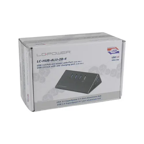 LC Power LC-HUB-ALU-2B-4 3 Port USB 3.2 Gen 1-Hub (USB 3.0) Schwarz LC Power LC-HUB-ALU-2B-4 3 Port USB 3.2 Gen 1-Hub (USB 3.0) Schwarz