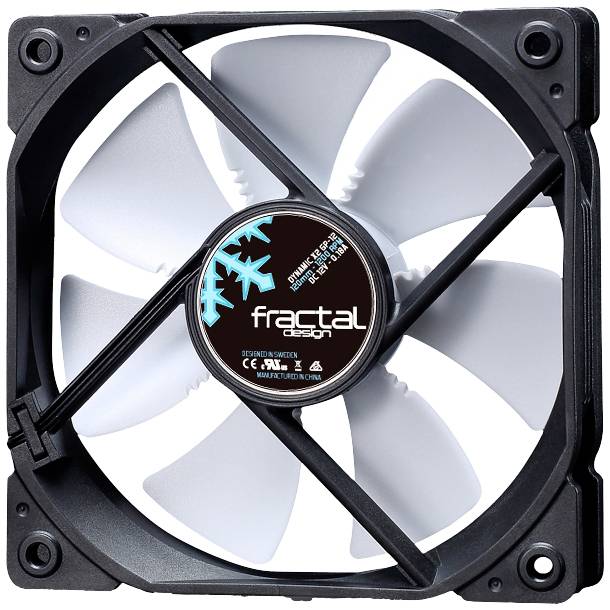 Fractal Design Dynamic X2 GP-12 PWM PC-Gehäuse-Lüfter Schwarz, Weiß (B x H x T) 120 x 120 x 25 mm