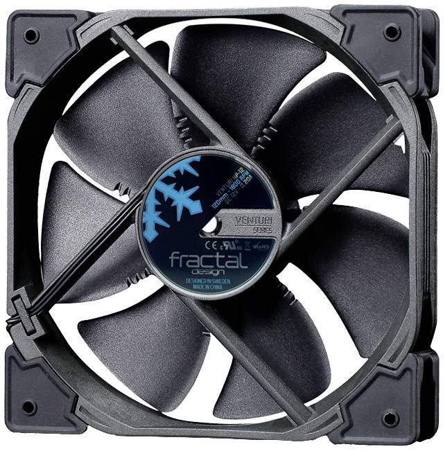 Fractal Design Venturi HP-12 PWM PC-Gehäuse-Lüfter Schwarz, Grau (B x H x T) 120 x 120 x 25mm