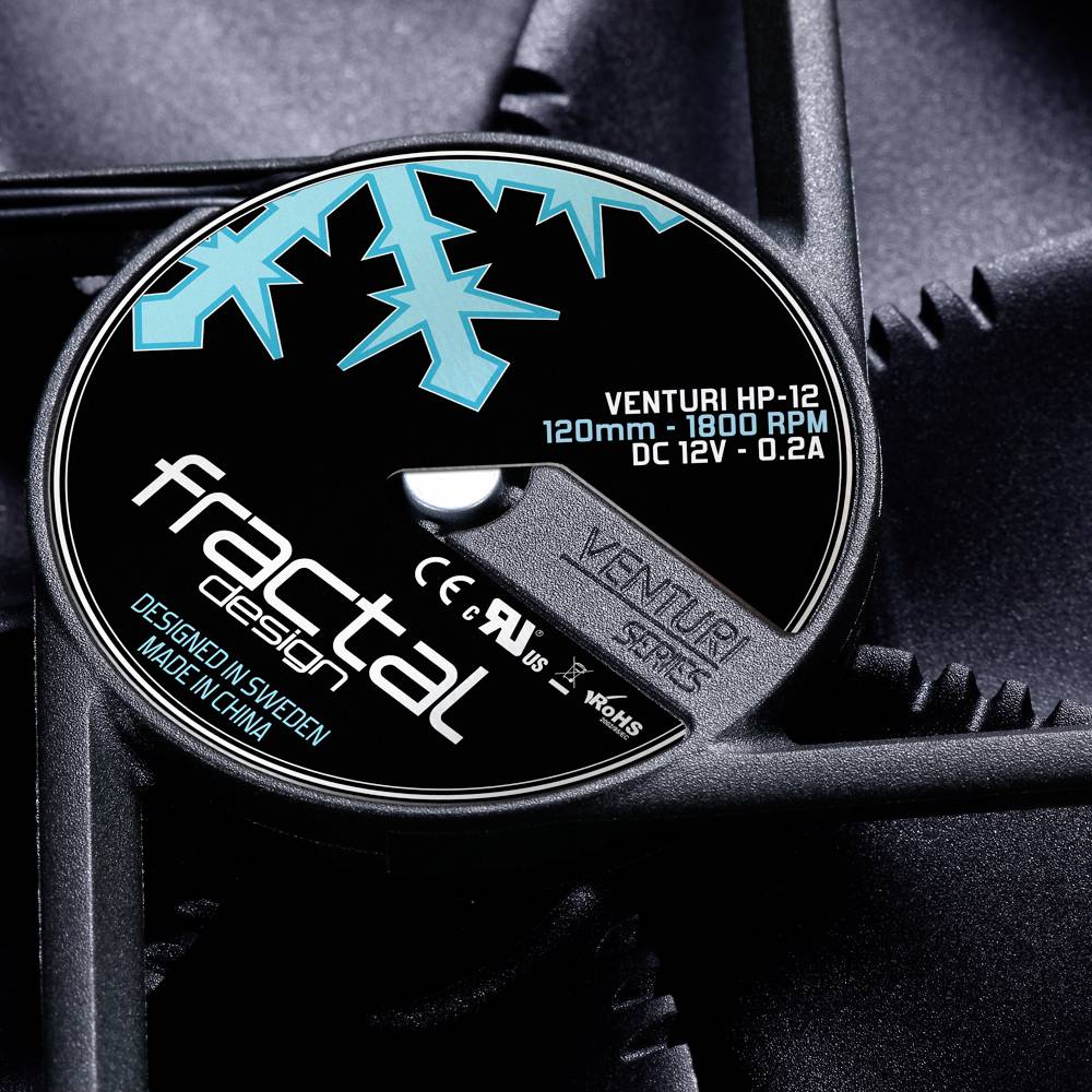 Fractal Design Venturi HP-12 PWM PC-Gehäuse-Lüfter Schwarz, Grau (B x H x T) 120 x 120 x 25mm