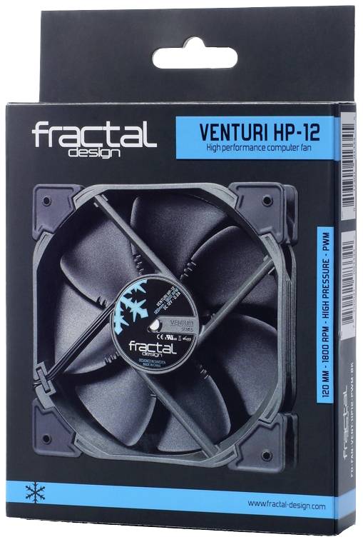 Fractal Design Venturi HP-12 PWM PC-Gehäuse-Lüfter Schwarz, Grau (B x H x T) 120 x 120 x 25mm