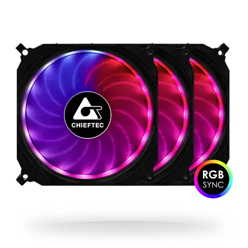 Chieftec CF-3012-RGB PC-Gehäuse-Lüfter Schwarz Chieftec CF-3012-RGB PC-Gehäuse-Lüfter Schwarz