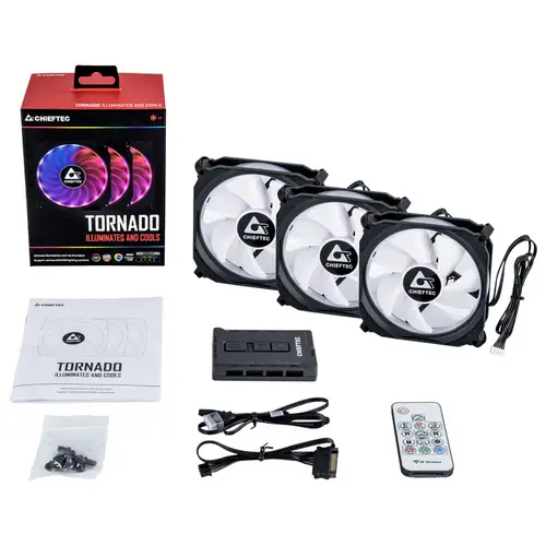 Chieftec CF-3012-RGB PC-Gehäuse-Lüfter Schwarz Chieftec CF-3012-RGB PC-Gehäuse-Lüfter Schwarz