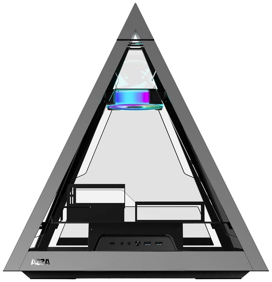 AZZA Pyramid 804 Tower PC-Gehäuse Schwarz, Grau, Transparent