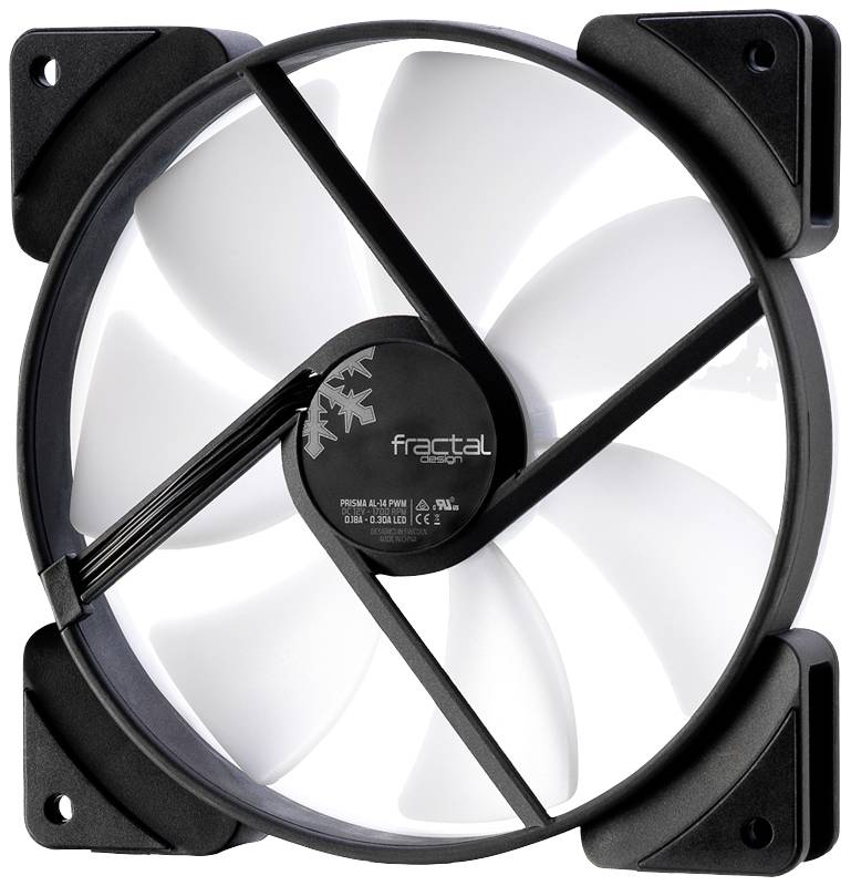 Fractal Design FD-FAN-PRI-AL14-PWM-3P PC-Gehäuse-Lüfter Schwarz, Weiß (B x H x T) 140 x 140 x 25mm