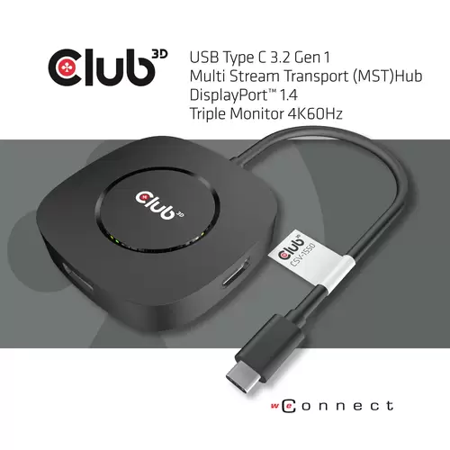 Club3D CSV-1550 USB-C® (USB 3.2 Gen 2) Multiport Hub Schwarz Club3D CSV-1550 USB-C® (USB 3.2 Gen 2) Multiport Hub Schwarz