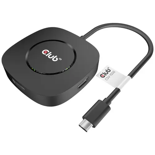 Club3D CSV-1550 USB-C® (USB 3.2 Gen 2) Multiport Hub Schwarz Club3D CSV-1550 USB-C® (USB 3.2 Gen 2) Multiport Hub Schwarz