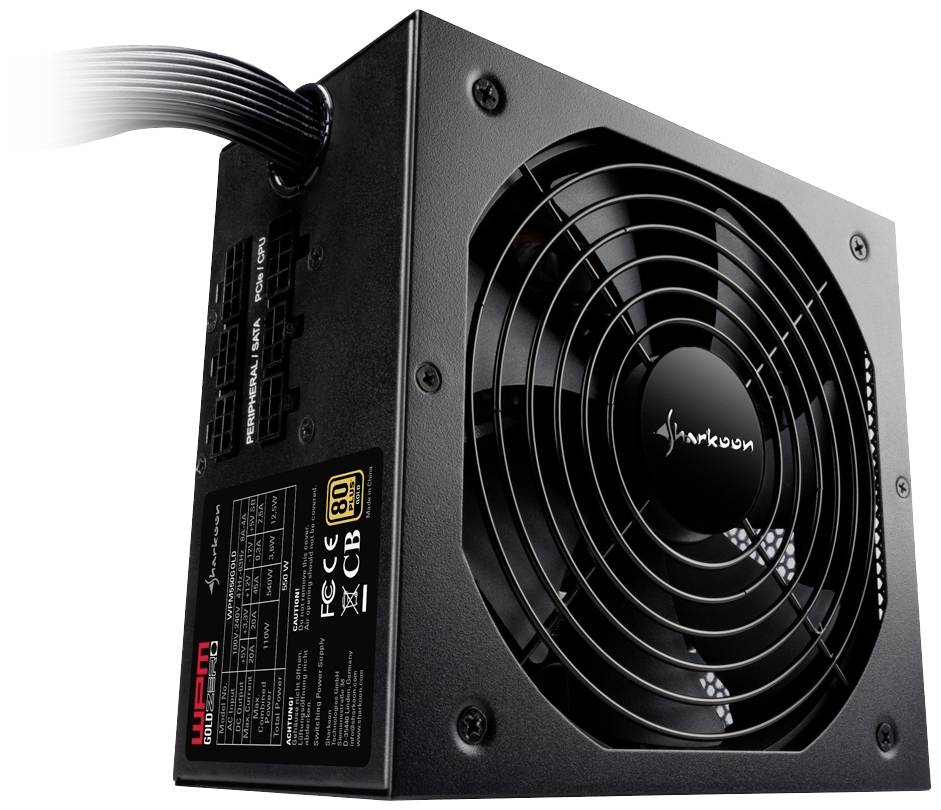 Sharkoon WPM Gold ZERO PC Netzteil 750 W 80PLUS® Gold