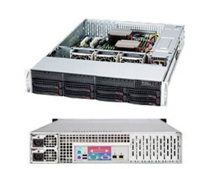 Supermicro 825TQC-R802LPB Benchtable PC-Gehäuse Schwarz