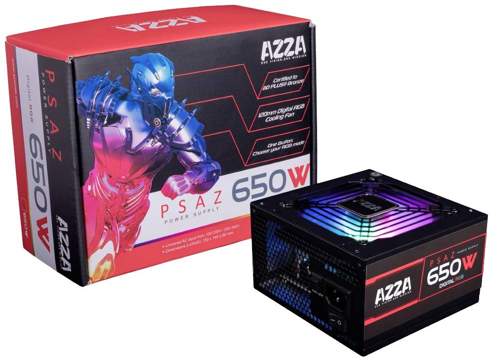 AZZA PSAZ-650W(ARGB) PC Netzteil 650 W 80PLUS® Bronze