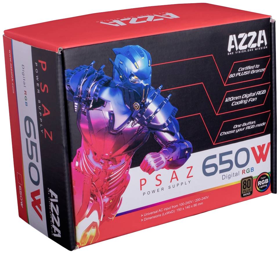 AZZA PSAZ-650W(ARGB) PC Netzteil 650 W 80PLUS® Bronze