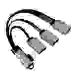 LogiLink UA0361 3 Port USB-C® (USB 3.2 Gen 2) Multiport Hub Silber