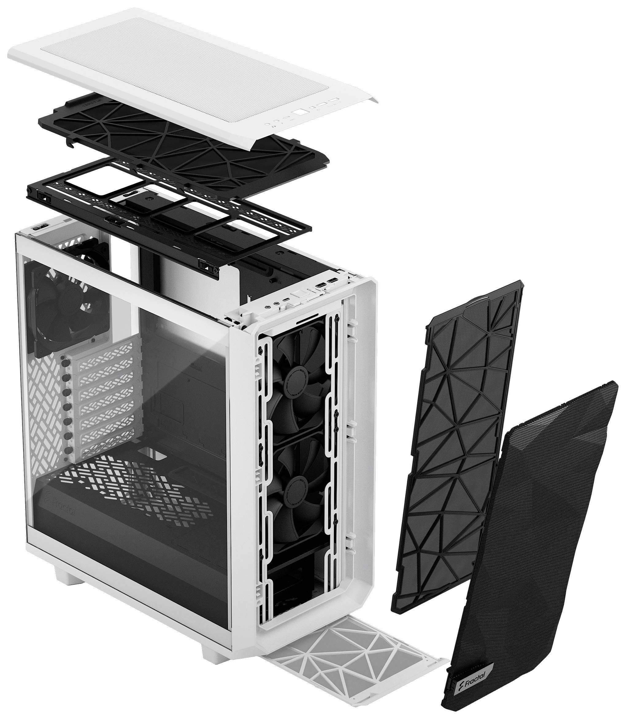 Fractal Design Meshify 2 Compact Tower PC-Gehäuse Weiß