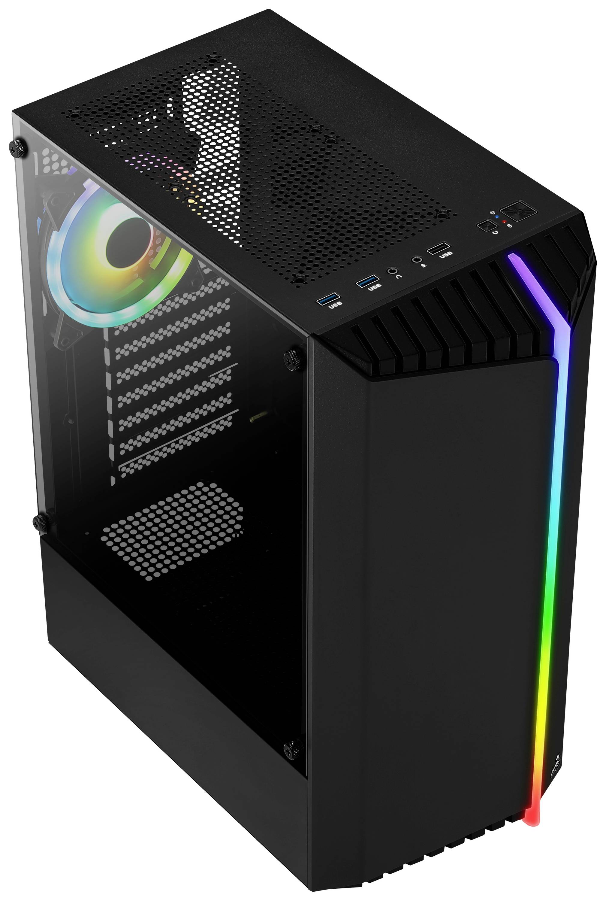AeroCool Bionic Midi-Tower PC-Gehäuse Schwarz