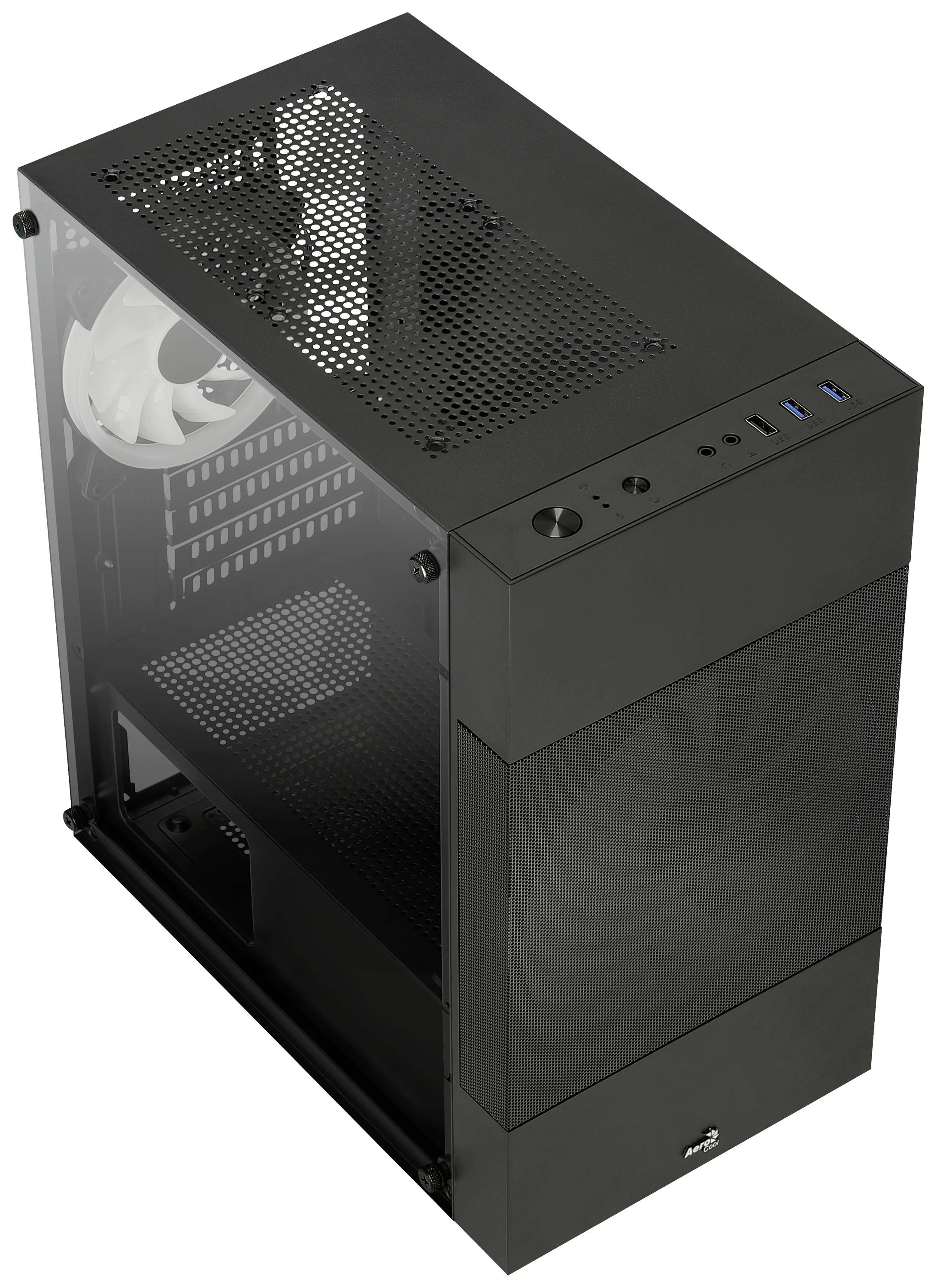 AeroCool Atomic Lite Mini-Tower PC-Gehäuse Schwarz