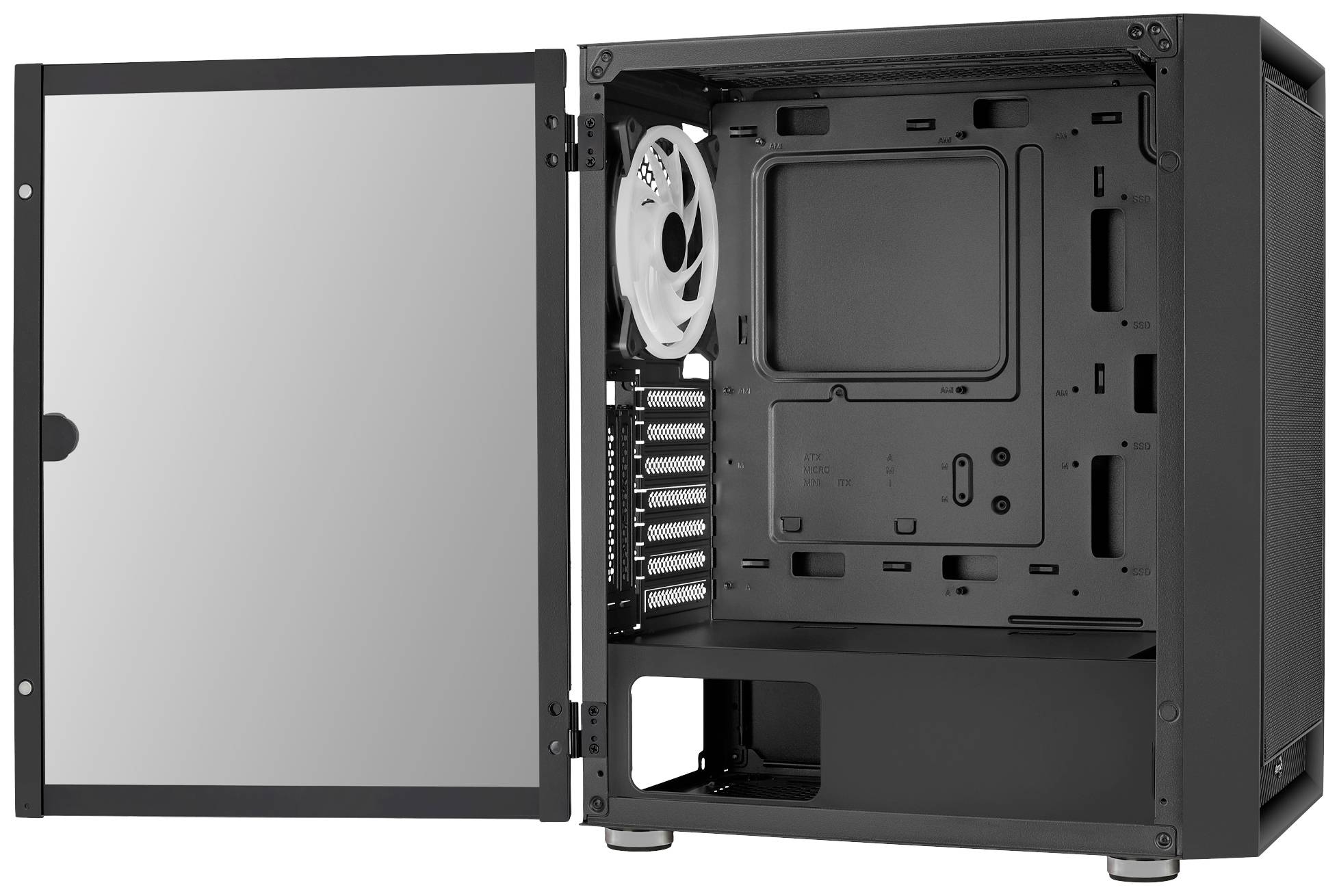 AeroCool Geh Midi Graphite black v3 MicroATX/ATX/MiniITX o.N