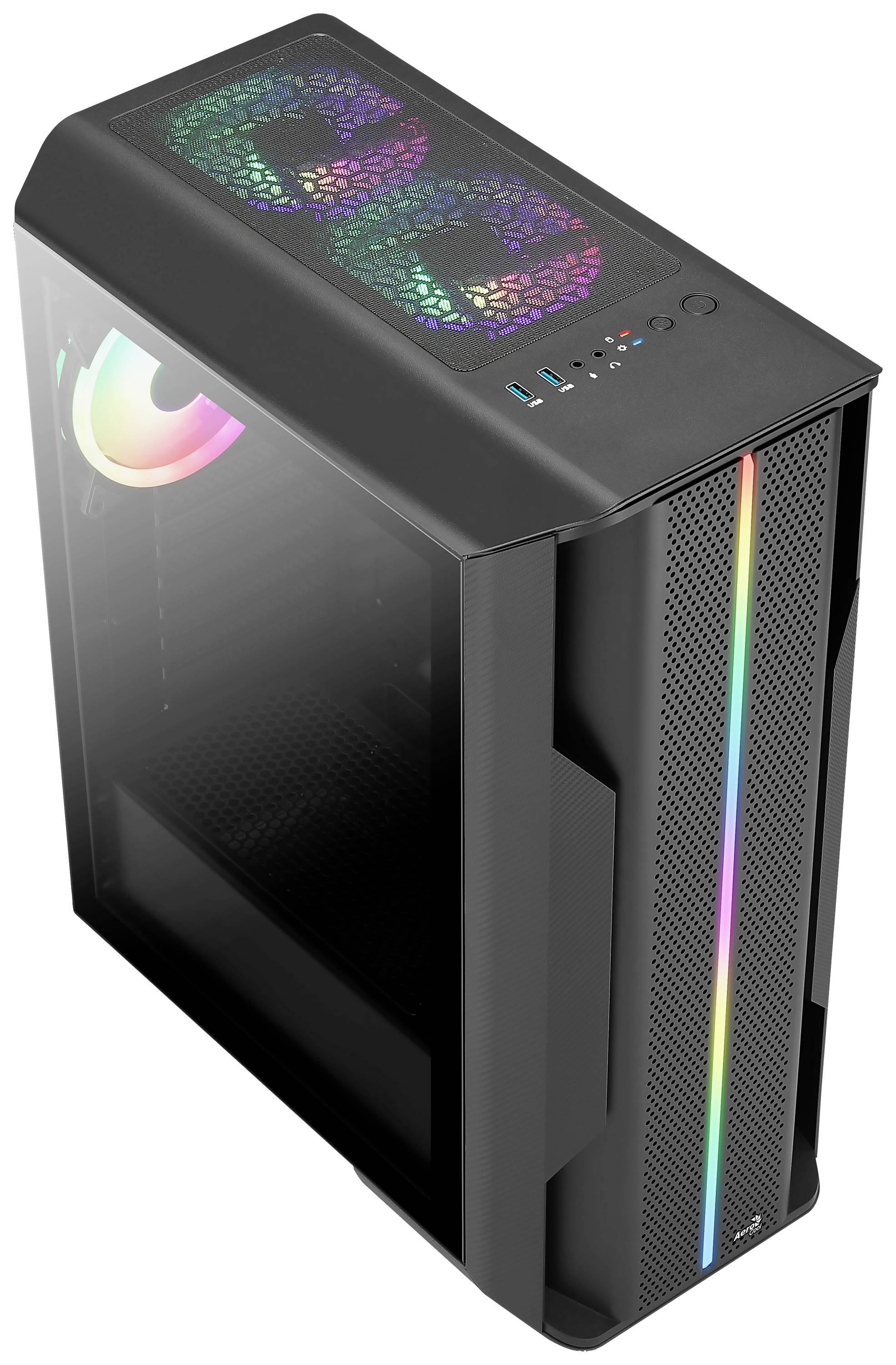 AeroCool Splinter Duo Midi-Tower PC-Gehäuse Schwarz